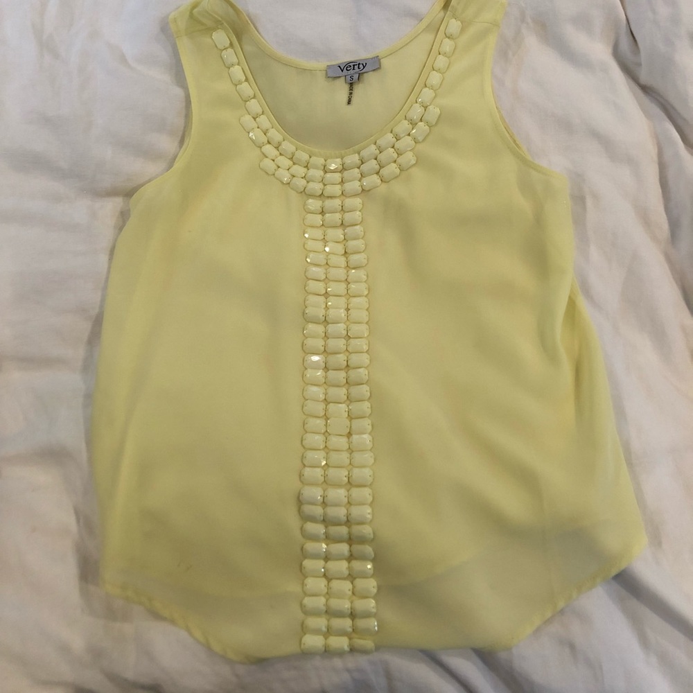 Beautiful yellow beaded top